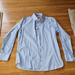 New! TALLIA Lord & Taylor Slim (The Mason Fit) men's blue dress shirt 15.5